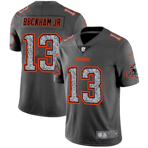 Men Cleveland Browns #13 Beckham jr Nike Teams Gray Fashion Static Limited NFL Jerseys->cleveland browns->NFL Jersey